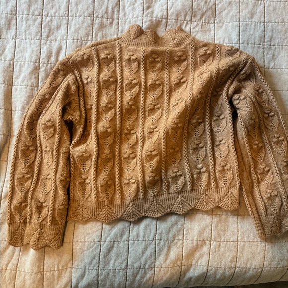 Cider Tan Textured Knit Sweater Size M - Picture 5 of 5